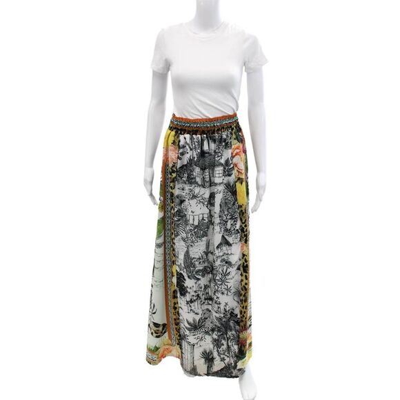 Agua Bendita Womens Midi Skirt Multicolor Size M